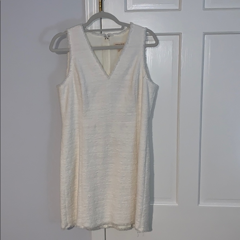 Rebecca Taylor tailored tweed ivory dress